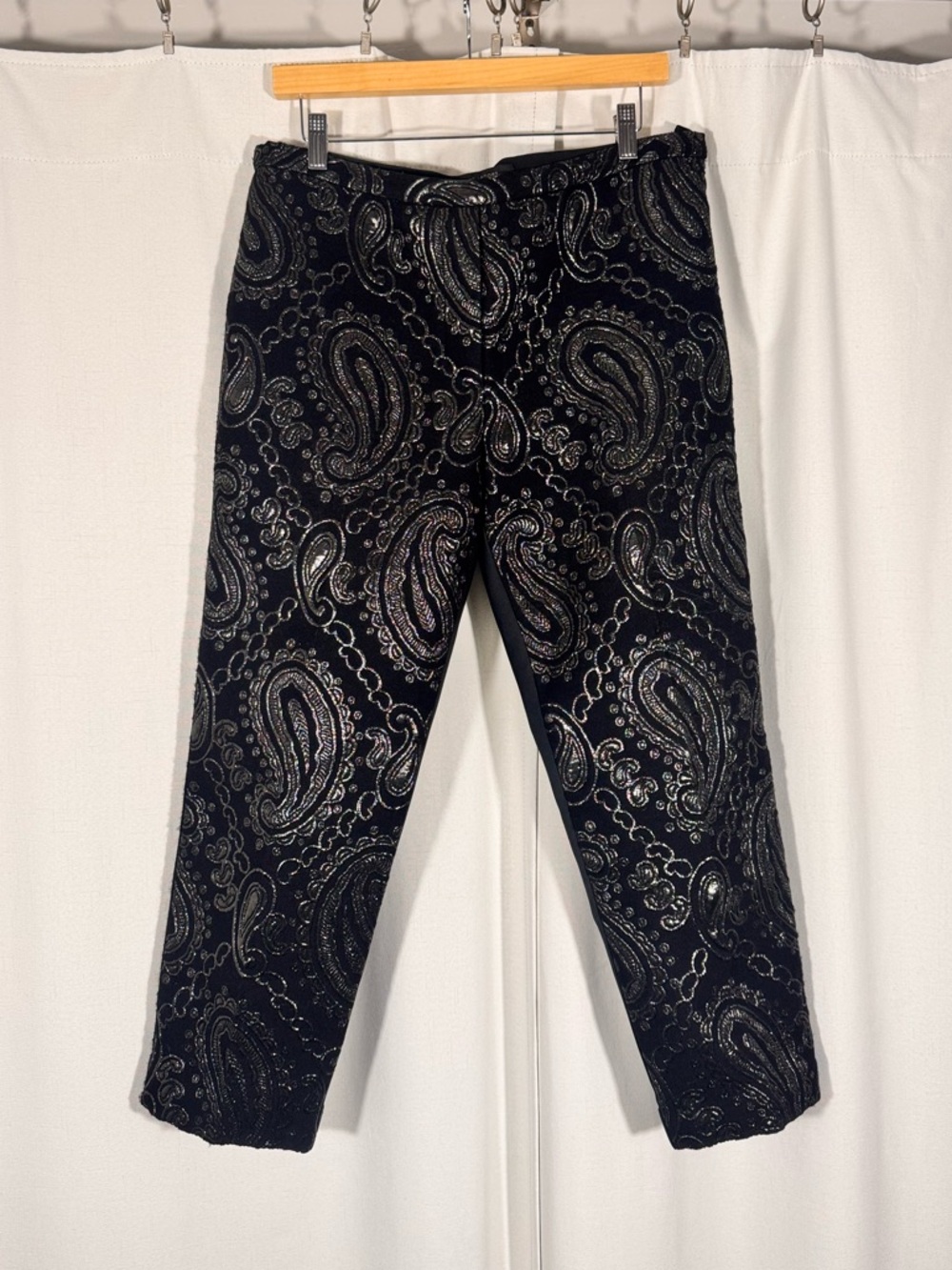 Marc Jacobs Metallic Paisley Cropped Pants - Picture 1 of 8